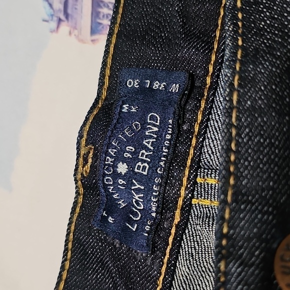 Lucky Brand Dark Wash Denim 329 Classic Straight Jeans Size 38x30‎ New - Picture 5 of 7